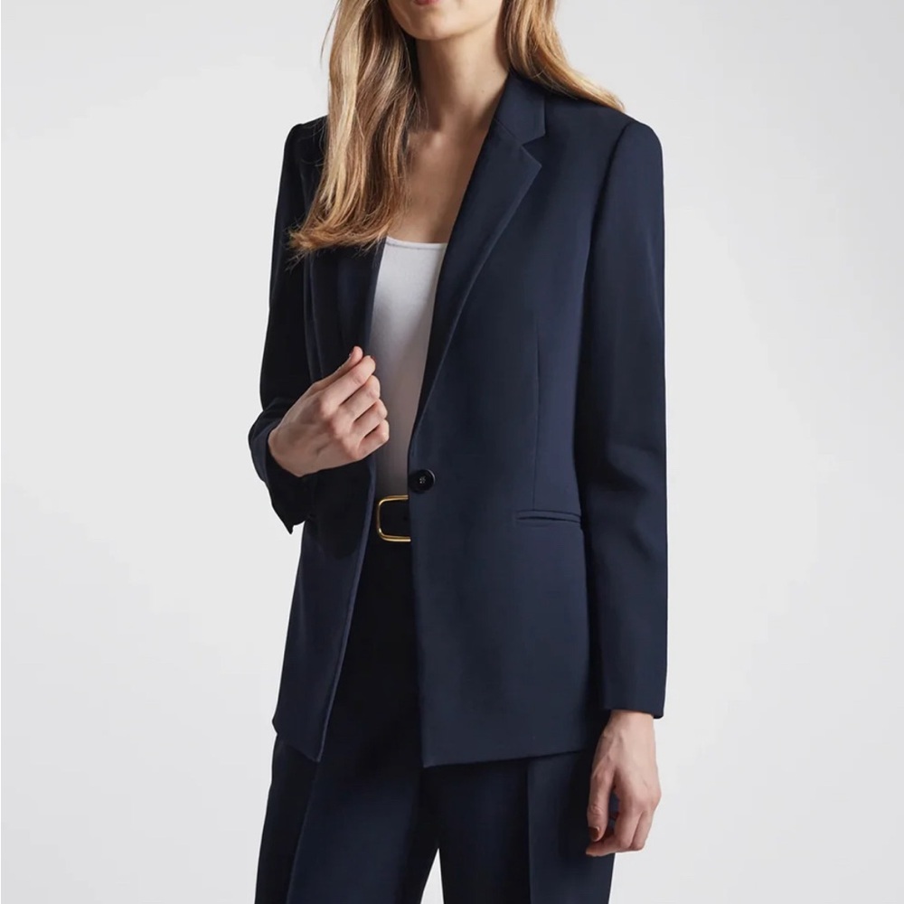 Judith & Charles Wool Navy Blazer Size 8 Classic Office Modern